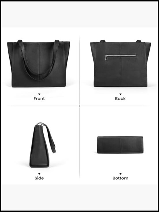 The 7 Best Women Genuine Leather Tote Bag with Laptop Compartment Classic Elegant Work Satchel